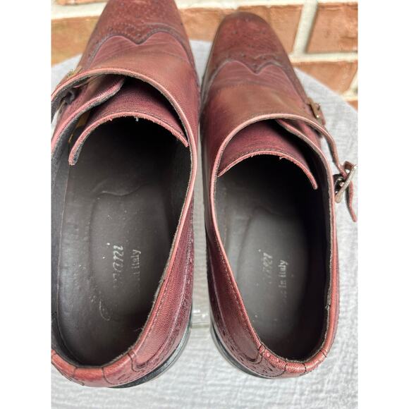 Men\'s Vero Cuoio Wingtip Double Strap Monks Shoes Size 42.5 US 9.5
